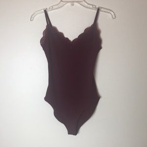Maroon small bodysuit